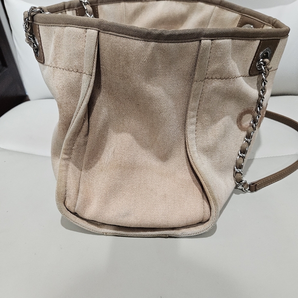 Canvas Sequin Small Deauville Tote Ecru - Picture 11 of 12